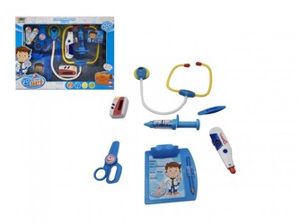 Sada doktor/ lékař stetoskop na baterie plast v krabici 37x28x6cm