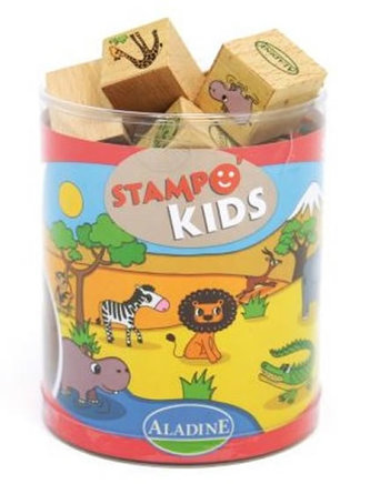 Aladine StampoKids dřevěná razítka - Zoo