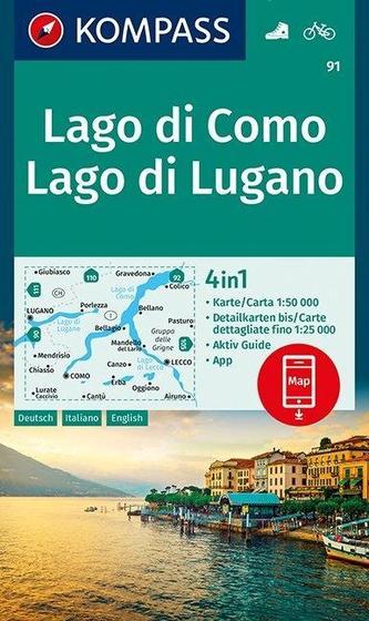 Lago di Como, Lago di Lugano 1:50 000