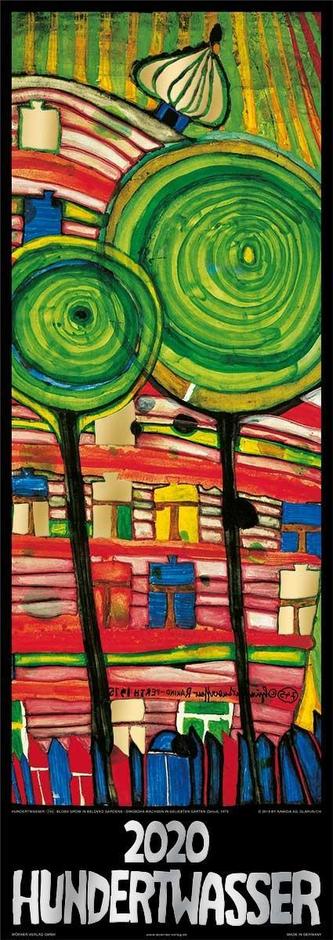 Hundertwasser Streifenkalender Art 2020