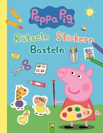 Peppa Pig Rätseln Stickern Basteln