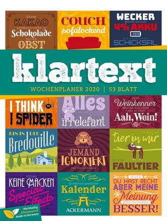 klartext 2020 - Wochenplaner