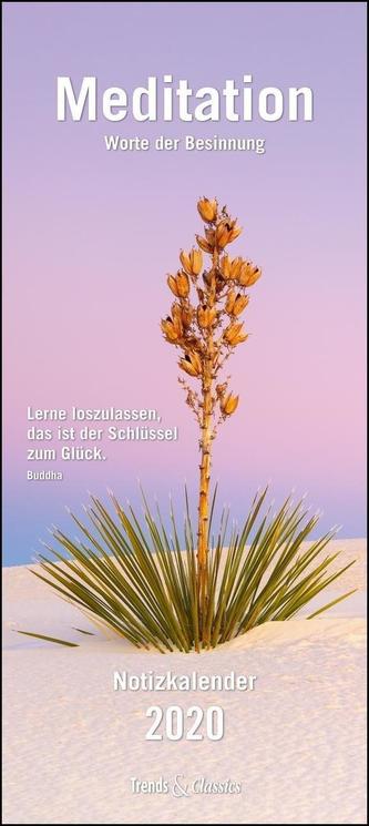 Meditation Notizkalender 2020 - Wandkalender - mit Extraspalte für Geburtstage