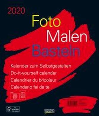 Foto-Malen-Basteln Bastelkalender schwarz groß 2020