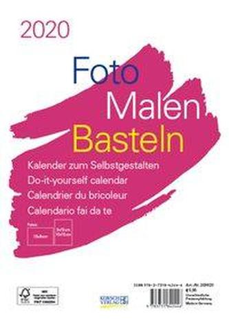 Foto-Malen-Basteln Bastelkalender A5 weiß 2020