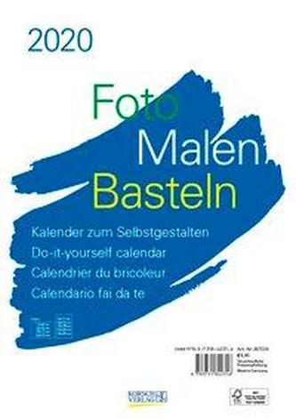 Foto-Malen-Basteln Bastelkalender A4 weiß 2020