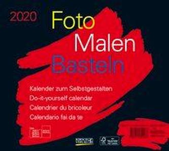 Foto-Malen-Basteln Bastelkalender quer schwarz 2020