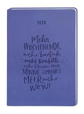 Terminplaner Lederlook A6 Lila 2020