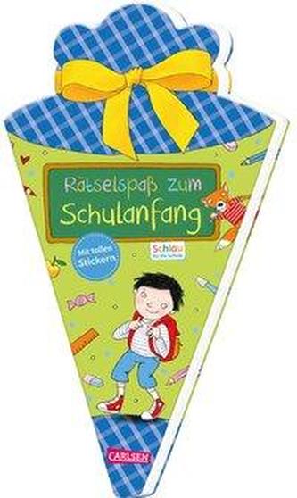 Rätselspaß zum Schulanfang mit Stickern (Schultüte für Jungen)