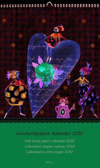 Blumentopf Geschenkpapier-Kalender 2020