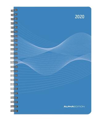 Wochenplaner PP-Einband blau 2020 - Kalender-Ringbuch A5