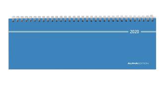 Tisch-Querkalender blau 2020