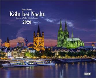 Köln bei Nacht 2020 - Wandkalender 52 x 42,5 cm - Spiralbindung