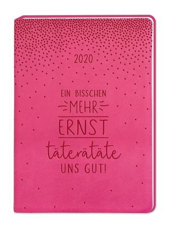 Terminplaner Lederlook A6 Pink 2020