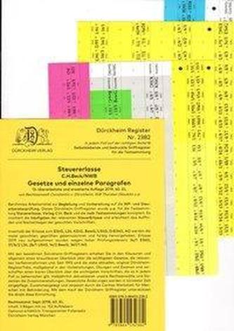 STEUERERLASSE Dürckheim-Griffregister Nr. 2382 (2019/61. EL)