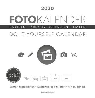 Foto-Bastelkalender 2020 groß datiert, weiß