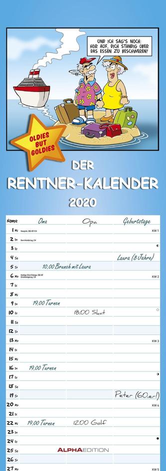 Rentnerkalender 2020 - Streifenkalender