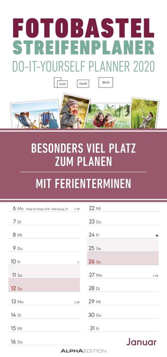 Foto-Bastel-Streifenplaner 2020
