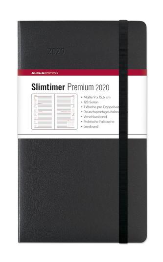Slimtimer Premium Black 2020 - Taschenplaner