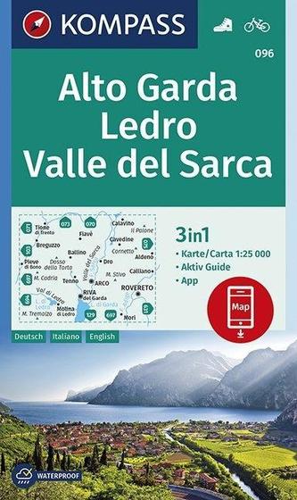 Alto Garda, Ledro, Valle de Sarca 1:25 000 / turistická mapa KOMPASS 096