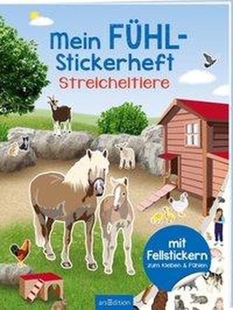Mein Fühl-Stickerheft - Streicheltiere