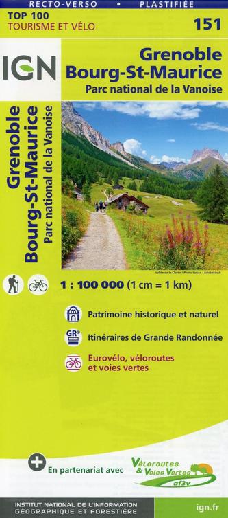 Grenoble Bourg-Saint-Maurice 1:100 000