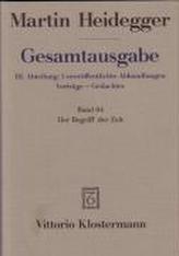 Gesamtausgabe Bd. 64. Der Begriff der Zeit