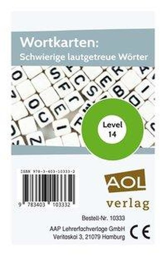 Wortkarten: Schwierige lautgetreue Wörter