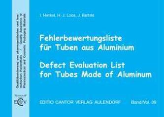 Fehlerbewertungsliste für Tuben aus Aluminium