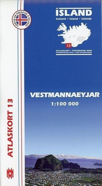 Island Atlaskort 13 Vestmannaeyjar 1:100.000 Island Atlaskort 13 Vestmannaeyjar 1:100.000