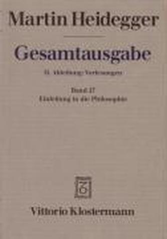 Gesamtausgabe Abt. 2 Vorlesungen Bd. 27. Einleitung in die Philosophie
