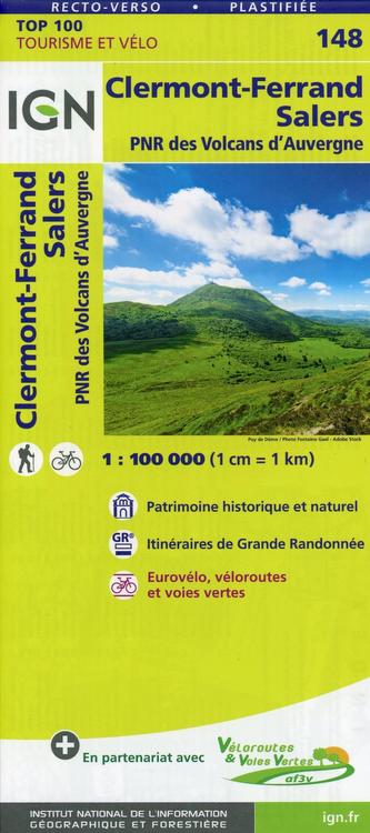 Clermont-Ferrand Salers 1:100 000