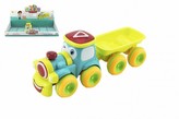 Vláček/Mašinka s vagonem plast 21cm na setrvačník