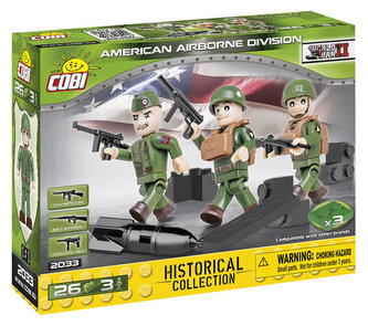 Stavebnice COBI - 3 figurky s doplňky Americká letecká divize, 26 k