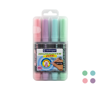 Centropen Zvýrazňovač 8542 flexi soft (4 ks)