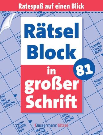 Rätselblock in großer Schrift 81