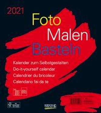 Foto-Malen-Basteln Bastelkalender schwarz 2021