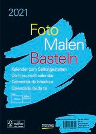 Foto-Malen-Basteln Bastelkalender A5 schwarz 2021