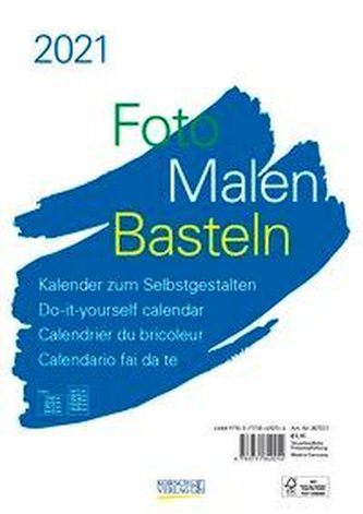 Foto-Malen-Basteln Bastelkalender A4 weiß 2021