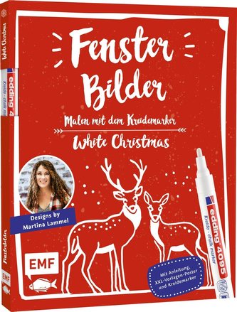 Vorlagenmappe Fensterbilder malen mit dem Kreidemarker - White Christmas