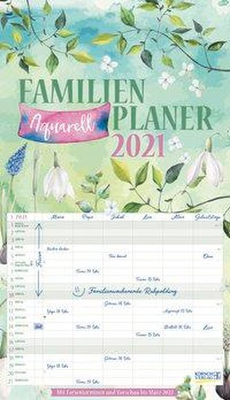 Familienplaner Aquarell 2021