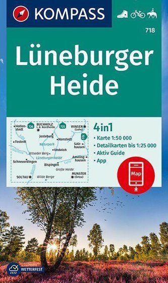 KOMPASS Wanderkarte Lüneburger Heide 1:50 000