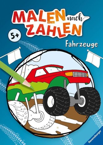 Malen nach Zahlen ab 5 Jahren: Fahrzeuge