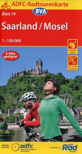 ADFC-Radtourenkarte 19 Saarland /Mosel 1:150.000, reiß- und wetterfest, GPS-Tracks Download