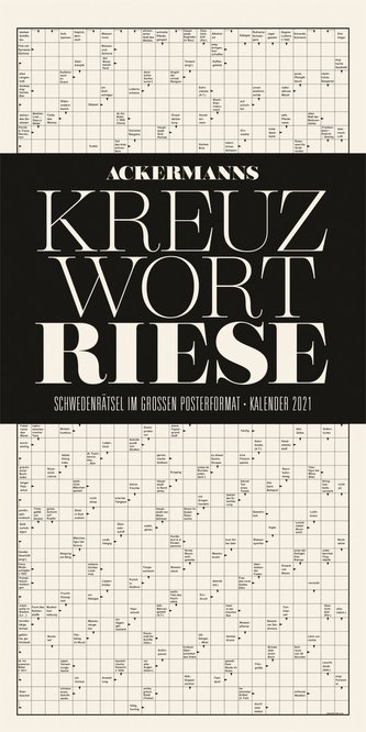 Kreuzwortriese - Kreuzworträtsel-Kalender 2021
