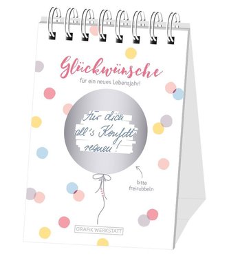 Rubbel-Tischkalender Glückwünsche nicht jahresgebunden