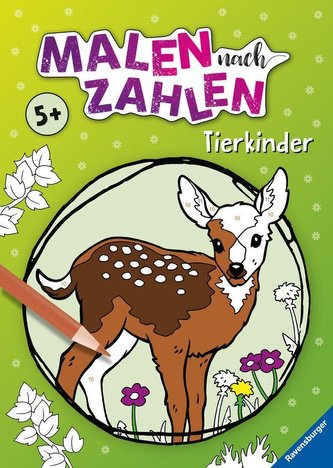 Malen nach Zahlen ab 5 Jahren: Tierkinder