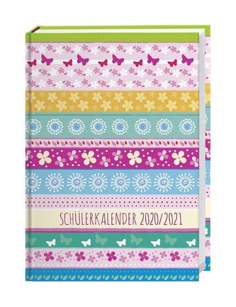 Streifen Floral Schülerkalender A5 Kalender 2021