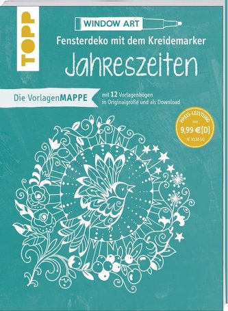Vorlagenmappe Fensterdeko mit dem Kreidemarker - Jahreszeiten