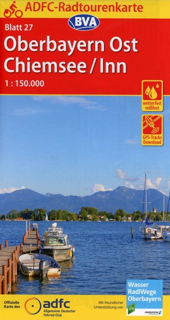 ADFC-Radtourenkarte 27 Oberbayern Ost / Chiemsee / Inn 1:150.000, reiß- und wetterfest, GPS-Tracks Download